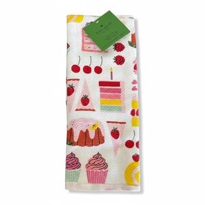 Kate Spade Colorful Desserts & Pink Polka Dots Kitchen Towel Set, NWT